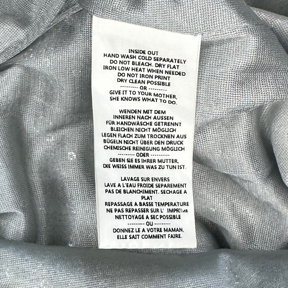 Lookbook Store, V-Neck Silver Sequin Dress, Size 10 - Picture 9 of 11